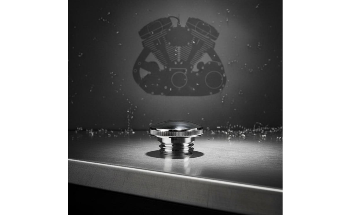 Knurled Grip CNC Aluminum Fuel Lid Spring-Loaded Gas Cap for Harley Riders