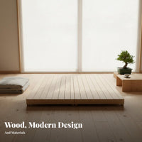 Foldable Mattress Support Folding Design foldable Slatted Bed Base Japanese design Bedroom Furniture for Apartment Dwellers, Minimalists, woven mat Room