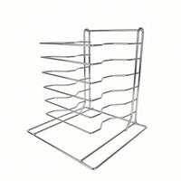 Countertop Pizza Pan Rack Space-Saving Pizza Pan Holder Vertical Tray Display Stand Heavy-Duty for Pizzerias, Bakeries
