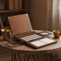 Tripod-Ready Travel Paint Box with Cups Portable Watercolor Box with Mixing Area Foldable Paint Palette with Lid Compact for Painters