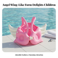 Secure Buckle Inflatable Angel Wings Swim Vest Soft and Comfortable Children's Angel Wings Life Jacket Easy to Keep for Toddlers, Beach