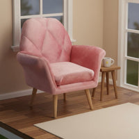 1:6 Scale Sofa European Style Dollhouse Single Sofa Solid Wood Legs Miniature Armchair for Hobbyists, Diorama