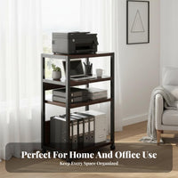 With Wheels Multi-Tier Rolling Trolley Space-Saving Multi-Level Rolling Machine Trolley Multifunctional Printer Stand Lockable Casters for Home Users, Students, Crafters, Small Apartment, Study Room, Under Desk, Bedroom