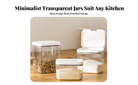 Large Capacity Rice Storage Container Moisture-Proof Pet Food Storage Container Transparent Body for Kitchen