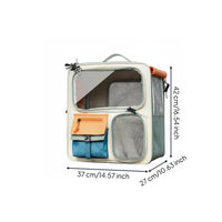 Large Capacity Feline Backpack Carrier Portable Feline Trolley Bag Breathable Mesh Wheeled Pet Backpack Telescoping Handle for Travel, Outdoor