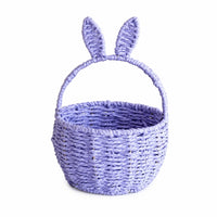 Safe Woven Basket with Liner Cute Rabbit Ear Basket Natural Sturdy for Table Decor