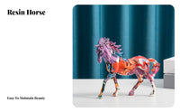Nordic Design Water Transfer Print Horse Modern Decor Running Horse Statue Original Design for Living Room, Desktop, Bookshelf