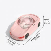 Dual Mode Hamster Toy and Hamster Car, 5.7 Inch Clear Hamster Exercise Sphere with Freestanding Running Toy for Small Animals