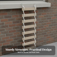 Fast to Deploy Rope Ladder Solid Rungs Fire Escape Ladder Long-Lasting Multi-Purpose for Firefighters, Building Residents, High-Ascent Buildings, Boats, Balcony, Office