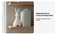 Ceramic Hare Figurine Cute Ceramic Hare Statue Creative Design Tabletop Bunny Statue