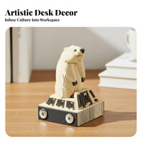 Decorative 3D Art Notepad Unique Gift 3D Memo Pad Safeguarding Acrylic Case for Students, Remove Ice Workers, Home Decor, Workspace