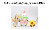 Easter Bunny Stuffed Toy Festive Light-up Bunny Doll Cute Textile Hare Figurine for Kids, Window Display, Party