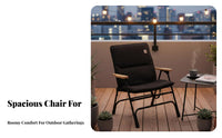 Foldable Design Padded Folding Armchair Detachable Cushion Lightweight Collapsible Seat No Assembly Required Outdoor Furniture Compact for Picnickers, Spectators, Camping, Outdoors, Picnics, Backyard