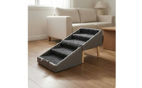 Foldable Dog Stairs Large Size Foldable Pet Stairs Space-Saving Non-Slip Pet Steps for Small Dogs, Young Dogs, Bed, Sofa