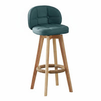 360-Degree Rotation Upholstered Swivel Stool with Backrest Comfortable Cushion Counter Chair Stable Structure Household Furniture High-Density Foam Padding for Homeowners, Adults, Business Owners, Home Bar, Kitchen Island, Restaurant, Dining Room