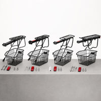 Bicycle Rear Basket with Rack for Mountain Bikes, Kids' Foldable Bikes, and Commuter Bicycles