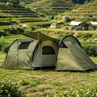 Tunnel Camping Tent Arched Poles Tunnel Tent Guy Lines Outdoor Shelter for Families