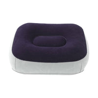 Portable Inflatable Footrest Lightweight Footrest with Flocked Top Skin-Friendly Inflatable Travel Pillow Space-Saving for Travelers
