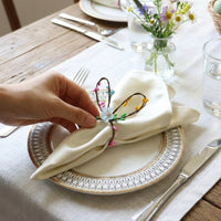 Easter Bunny Napkin Holder Elegant Accent Hare Ear Napkin Buckle Reusable Hare Ear Serviette Buckle for Dinner Parties, Table Setting, Spring, Banquet Decoration