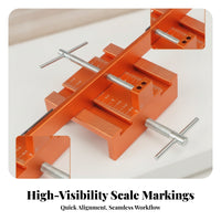 Adjustable Cabinet Door Drilling Jig Aluminum Alloy Cabinet Door Alignment Jig Threaded Rod Engraved Markings