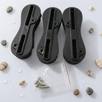 3 Pieces 5 Degree FCS2 Fin Plug Base Slotted Molded Ribbed Fin Plug
