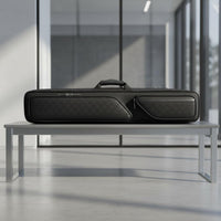 7-Slot Pool Cue Case Adjustable Shoulder Strap Billiard Carrying Case Soft Interior Lining Leatherette Cue Tube for Storage, Tournaments