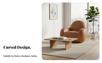 Curved Couch curved Shape Curved Settee Comfortable Seating Sofa for Interior Designers, Apartment Dwellers, Reception Area, Living Room, Small Spaces