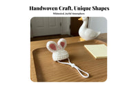 6 Pieces Knitted Hamster Hat Cute Designs Crocheted Hamster Hat Adorable Design Reptile Photo Prop for Doll Collectors, Festivals, Parties, Daily Wear
