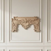 Wood Onlay with Scrolling Foliage European-Style Carved Panel Carving for Amateur Woodworkers, Crafters, Walls, Cabinets