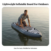 Inflatable Fishing Stand-up Paddleboard with Outriggers Lightweight Fishing Paddle Board Inflatable Upright Paddle Board