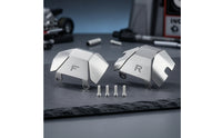 Chassis Bridge Guard Plate Kit Stainless Chassis Reinforcement Cover Kit with Screws Low-Profile Skid Plate for Garage Tuning