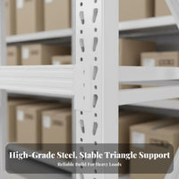 High Load Capacity Multi-Layer Steel Shelf Long-Lasting Heavy Duty Storage Rack Easy Assembly Adjustable Storage Rack Rust-Proof for Business Owners, DIY Enthusiasts, Balcony, Warehouse, Stockroom, Workshop