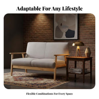 Japanese aesthetic Wood Frame Armchair Retro Design Sofa Modern Minimalist Couch space-saving Size for Apartment Dwellers, Office Managers, Business Owners, Living Room, Homestay, Reception Area, Bedroom