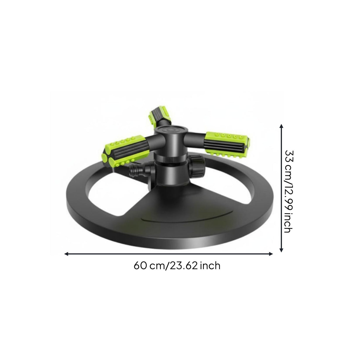 Wide Coverage 360 Degree Rotating Sprinkler Easy Setup 360 Degree Lawn Sprinkler Long-Lasting ABS Plastic