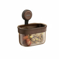 gingers Garlic Storage Bin Drainage Design Suction Cup Storage Box Ventilated Hanging Basket for Washroom