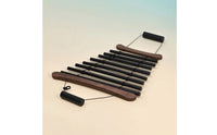Wind Chime with Mallet 10-Tone Bar Chime with Bag Percussion Instrument Suspended Black for Meditators, Meditation