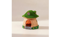 Fungi House Hideaway Freshwater-Safe Fungi House Ornament Aquarium Shelter with Moss Roof Non Textured for Shrimp