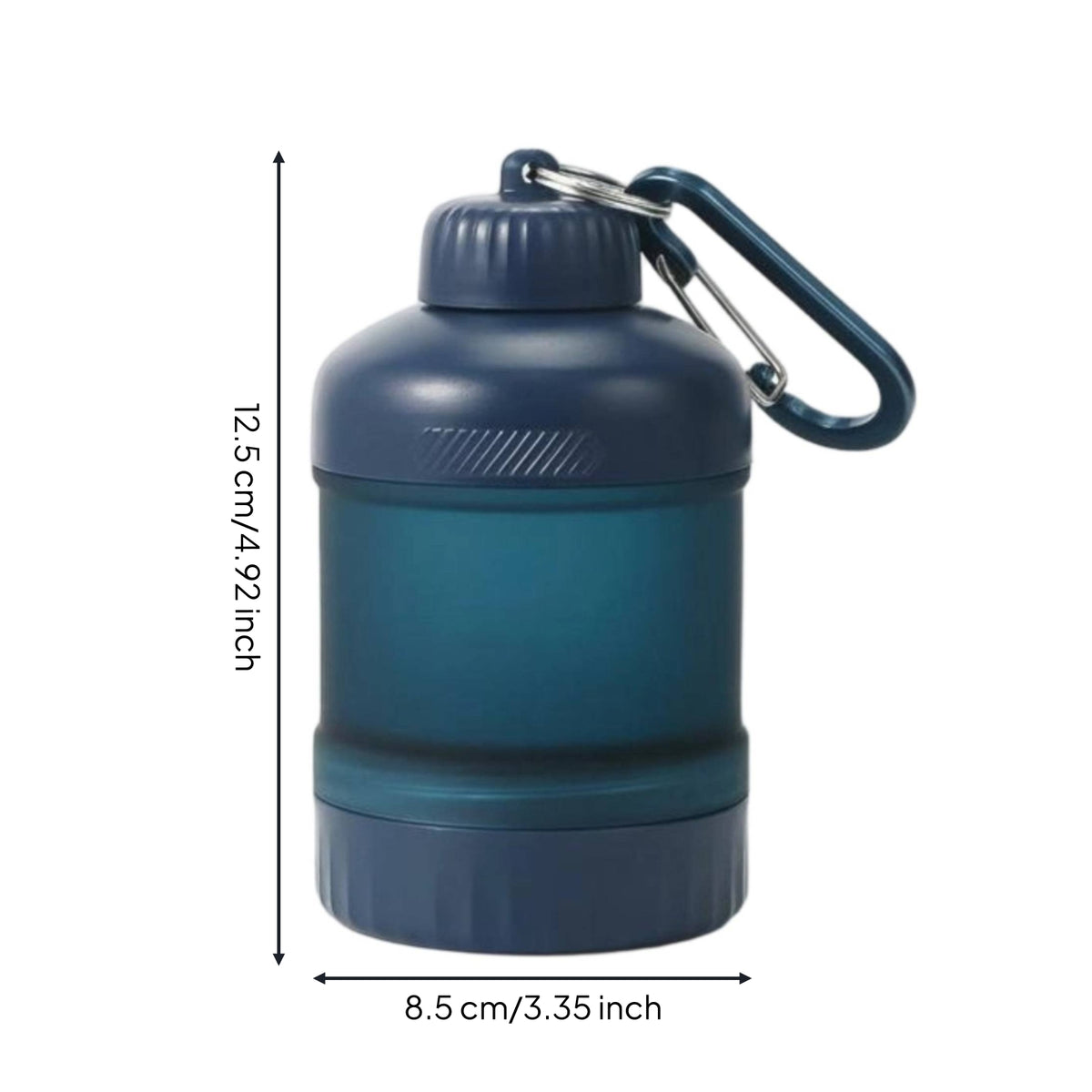 Cylindrical Powder Container Ribbed Cap Frosted Powder Container