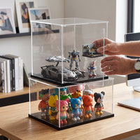 Acrylic Display Case with Door for Collectibles, Model Cars, and Figures - Dustproof Storage Box