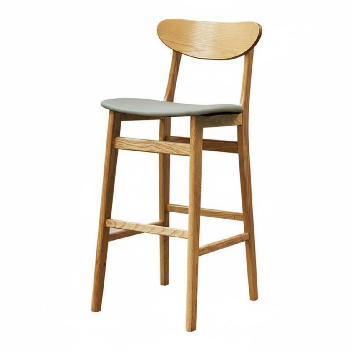 Minimalist Design Four-Legged Wooden Stool Modern Design Bar Height Seating Sturdy Construction High Top Table Natural Aesthetic for Homeowners, Interior Designers, Milk Tea Shop, Kitchen
