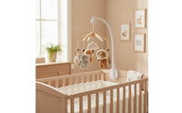Baby Crib Mobile with Soft Ornaments Decorative Hanging Mobile with Wooden Frame Natural Sensory for Infants, Nursery, Cot