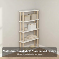 Space-Saving Design Tiered Corner Shelf Versatile Use Unrestrictedstanding Multi-Tier Rack Stable Construction Bookshelf Easy Assembly for Apartment Dwellers, Homeowners, Office Workers, Narrow Spaces, Small Areas, Study Room, Bedroom