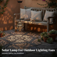 Waterproof Solar Powered Moroccan Lantern Energy Saving Hexagonal Solar Lantern Automatic On/deactivate for Patio, Yard, Balcony