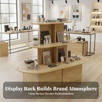 Multi-Functional Island Display Shelf Versatile Retail Display Cabinet Sturdy Construction Retail Fixture Easy Assembly for Shopkeepers, Supermarket Managers, Small Business Owners, Shopping Mall, Temporary Shops, Boutique, Trade Exhibition S