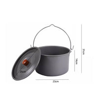 Aluminum Hanging Pot Easy to Unblocked Fire Hanging Pot Fast Heating Portable Camping Cookware
