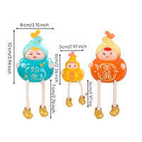 4 Pieces Good Luck Hanging Doll Decoration Gift Idea Fortunate Charm Figurine Giftable Fortune Figurine Festive Colors for Tabletop Display