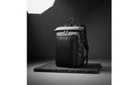 Laptop Backpack Fold-over Top USB Charging Backpack Daypack Padded Shoulder Straps Luggage Black for Business Users