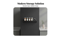 Magnetic Refrigerator Shelf Drill Installation Magnetic Fridge Shelf Space Saving Kitchen Organizer for Renters, Washroom, Workshop, Laundry Room