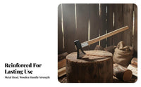 Double-Function-Use Design Octagonal Head Splitting Axe Heavy Duty Axe Hammer Ened Blade Wood Chopping Maul Anti-Corrosive for Homeowners, Construction Workers, Woodland, Bonfire Setup, Camping, Campsite