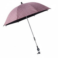 Black Glue Coating Protection Stroller Sunshade Lightweight & Foldable Clamp-on Stroller Umbrella Heat Reflective for Travel, Beach, Walks